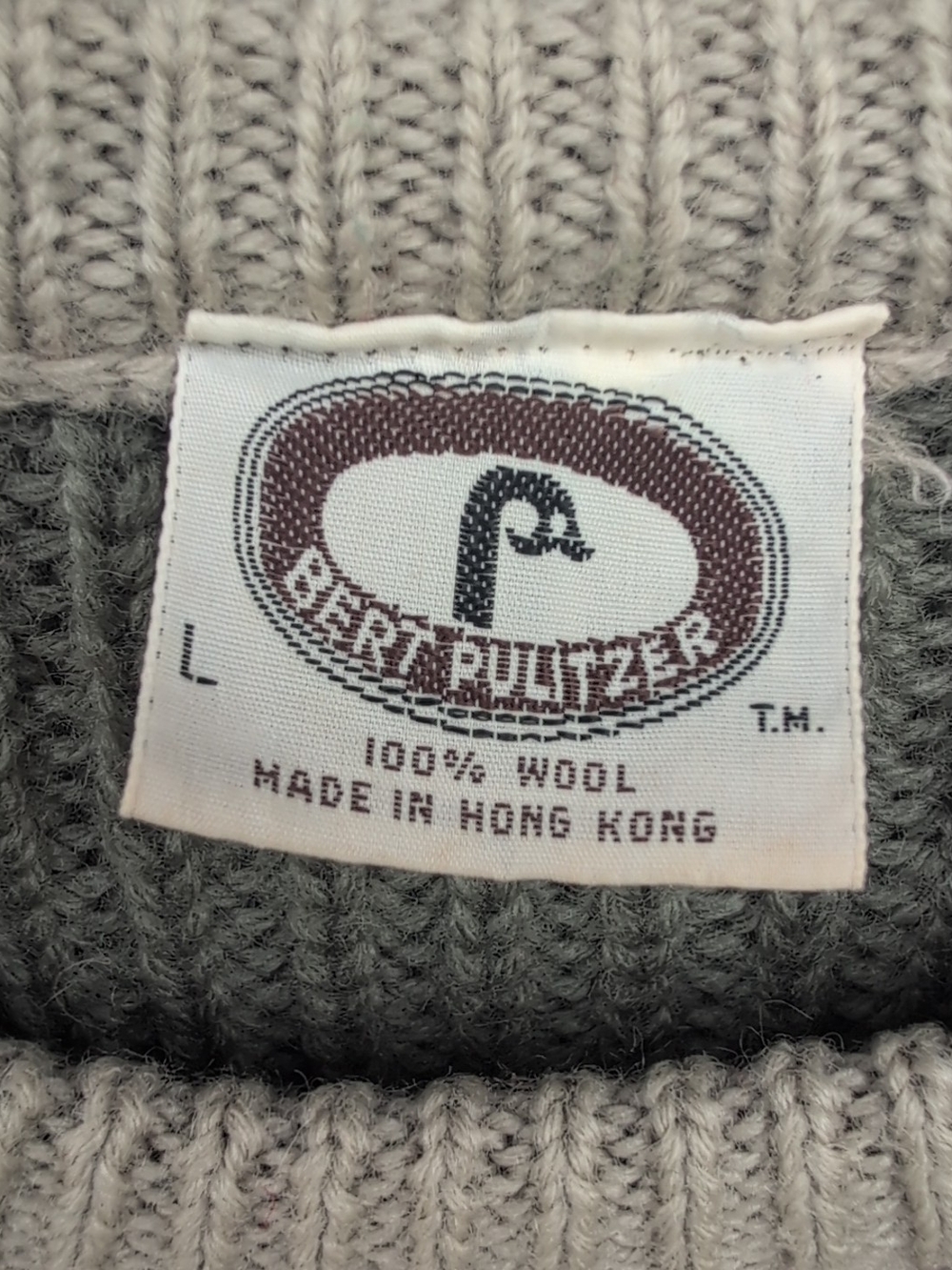 Vintage Bert Pulitzer Sweater Mens Large Multi Color Striped Wool Knit Fisherman - Picture 3 of 8